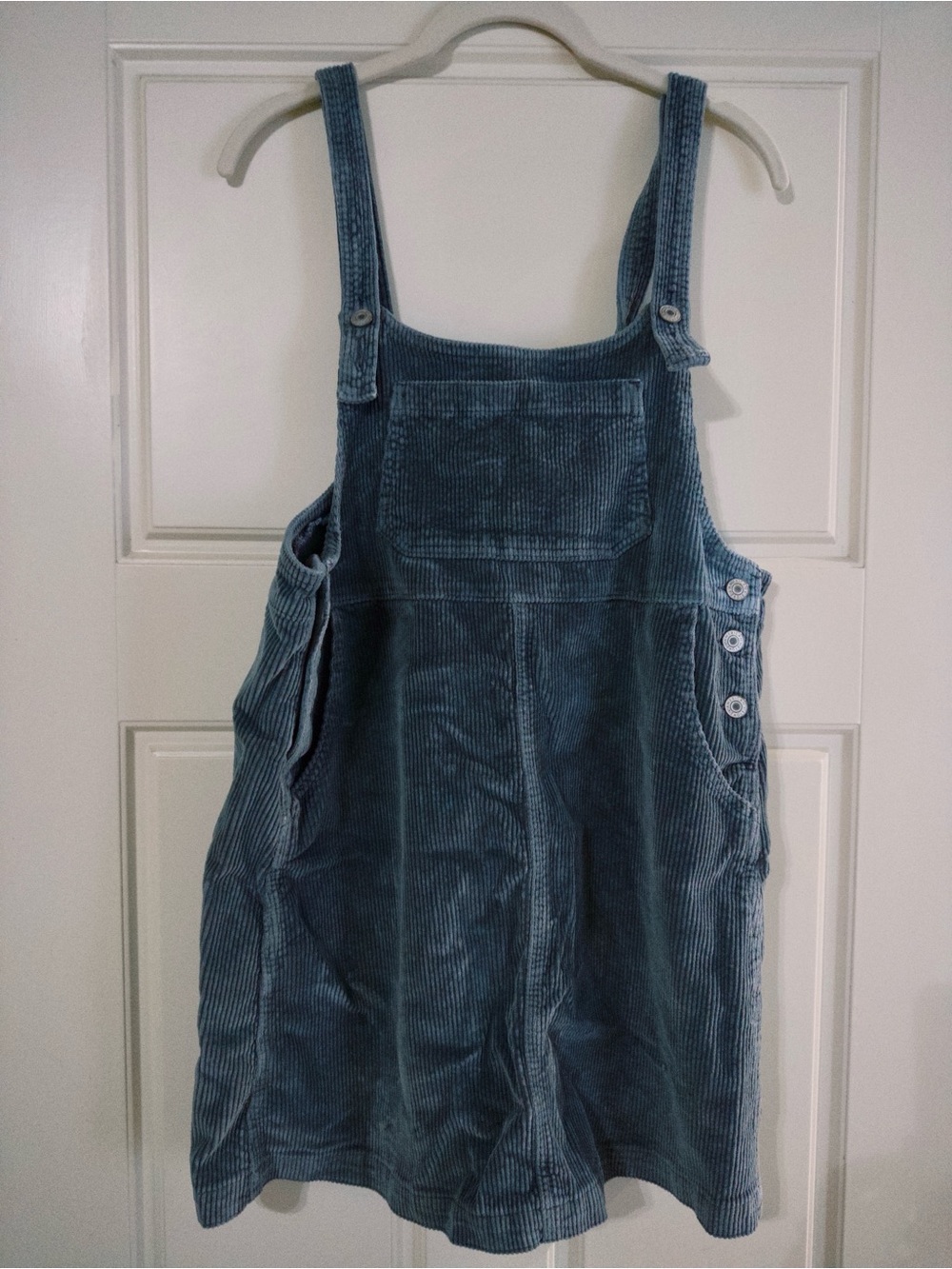 American Eagle Outfitters Blue Corduroy Mini Overall Dress